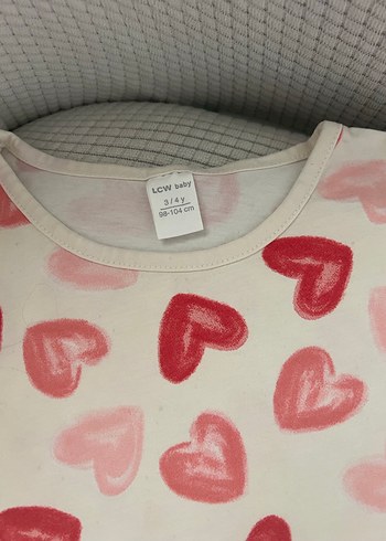 Pembe Kalp Desenli Kız Bebek Takımı - Görsel 2