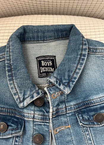 Çocuk Denim Düğmeli Ceket - Görsel 2