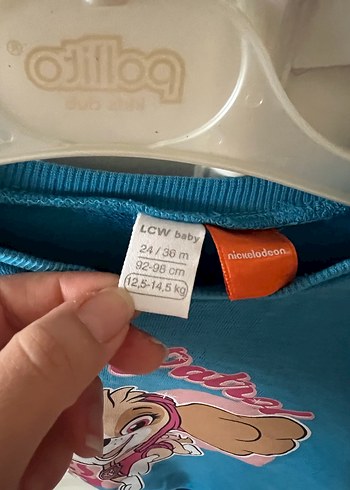 Kız Çocuk Mavi Baskılı Sweatshirt - Görsel 3