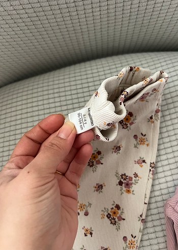 Pembe Kadife Pilili Kız Tayt - Görsel 2