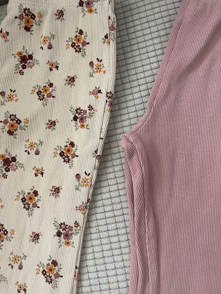 Pembe Kadife Pilili Kız Tayt - Görsel 4