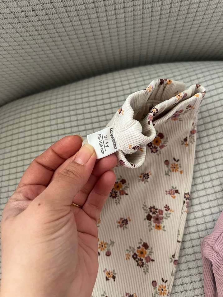 Pembe Kadife Pilili Kız Tayt - Görsel 2