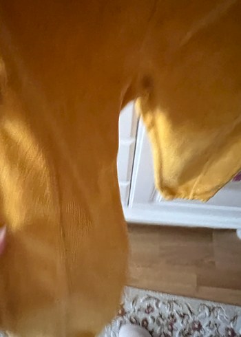 Sarı Erkek Çocuk Süet Bol Paça Pantolon - Görsel 3