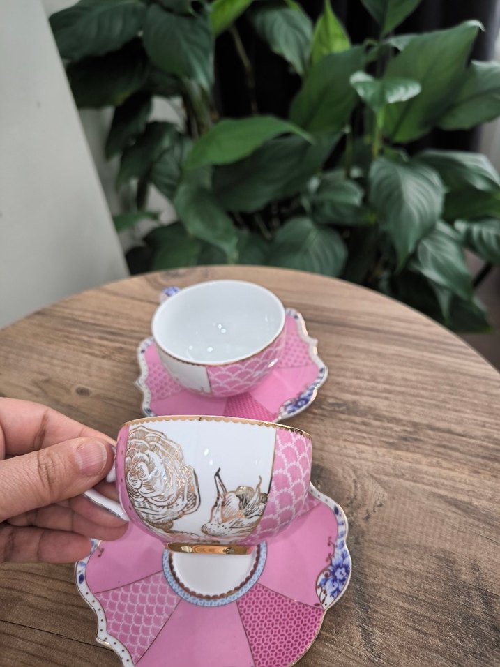 Pip Studio Pastel Pembe Fincan ve Tabak Seti - Görsel 3