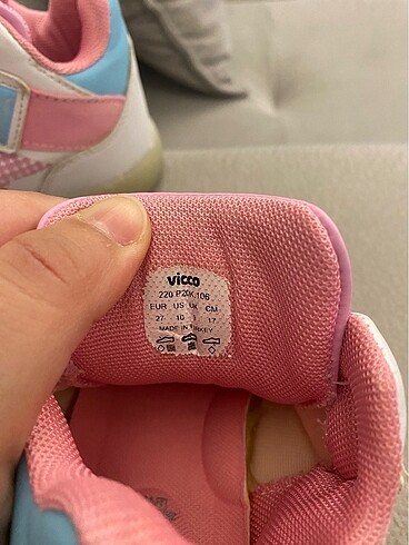 27 Beden pembe Renk Vicco kız çocuk ayakkabı