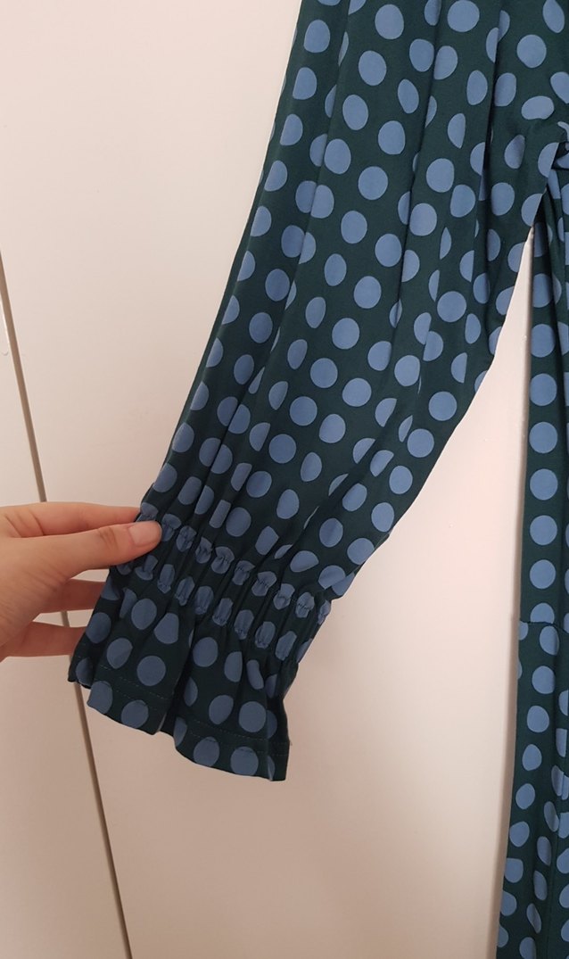 Bohem V Yakalı Midi elbise - Görsel 5