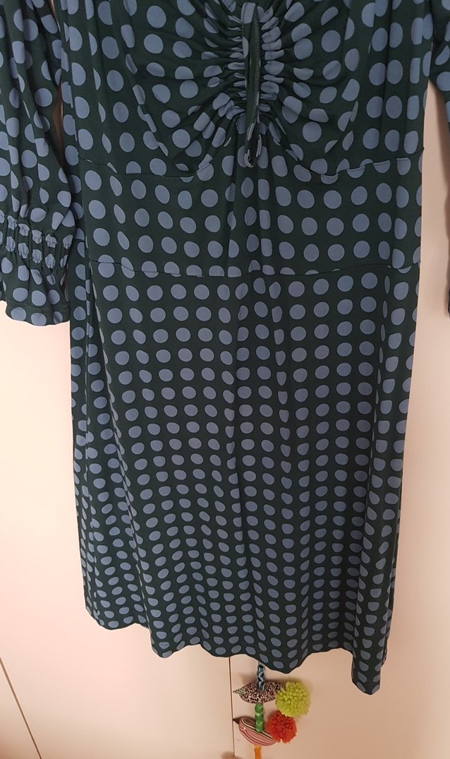 Bohem V Yakalı Midi elbise - Görsel 4