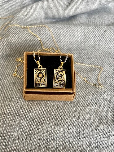 the moon ve the sun tarot kolye