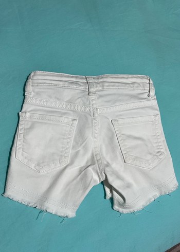 diğer Beden beyaz Renk Düğmeli Beyaz Mini Kot Şort