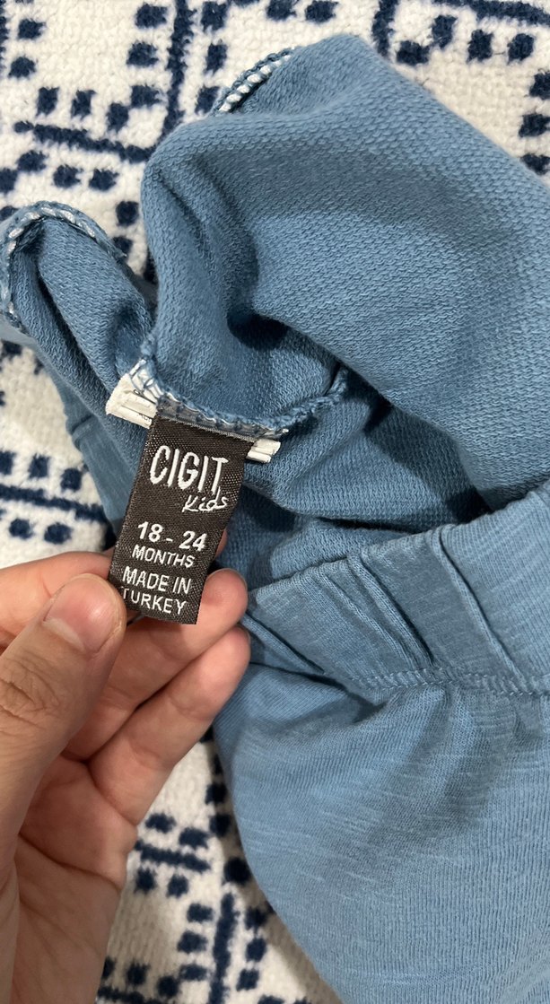 Pamuklu Mavi Bebek şort - Görsel 2