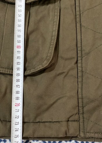 Kapüşonlu Haki Yeşil Kadın Ceket - Görsel 7