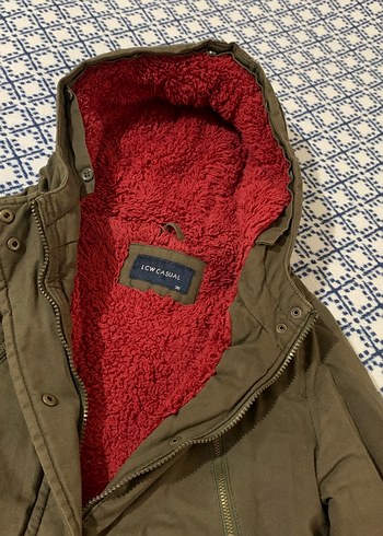 Kapüşonlu Haki Yeşil Kadın Ceket - Görsel 3