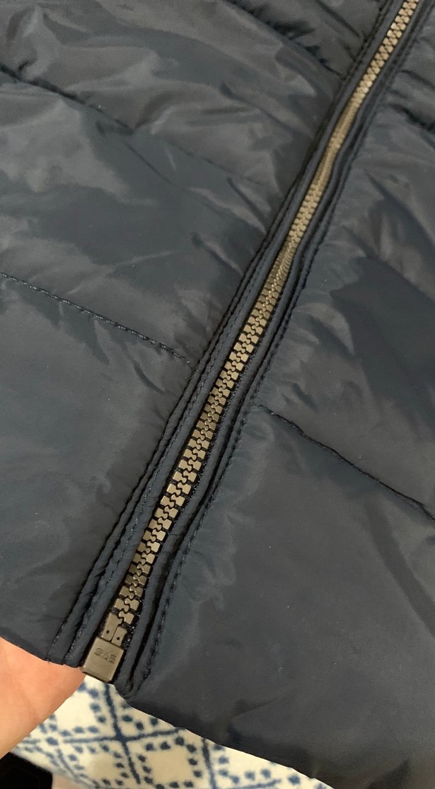 Lacivert Kapüşonlu Kadın Kışlık Mont - Görsel 5