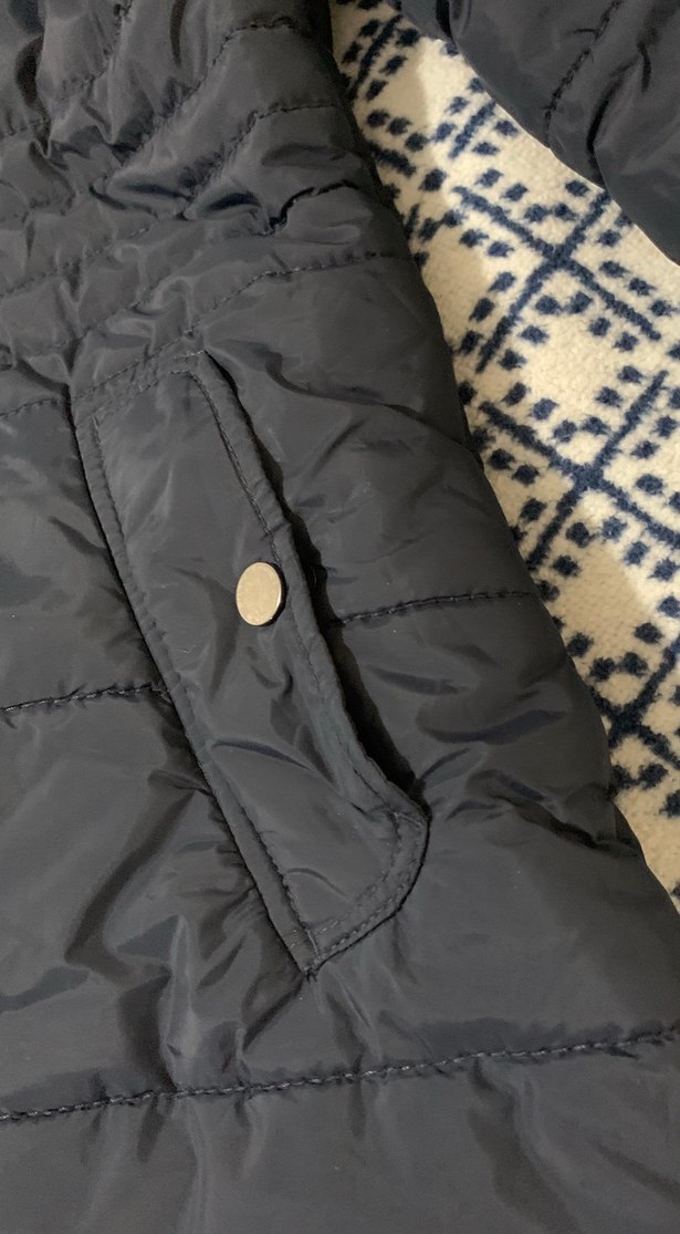 Lacivert Kapüşonlu Kadın Kışlık Mont - Görsel 3