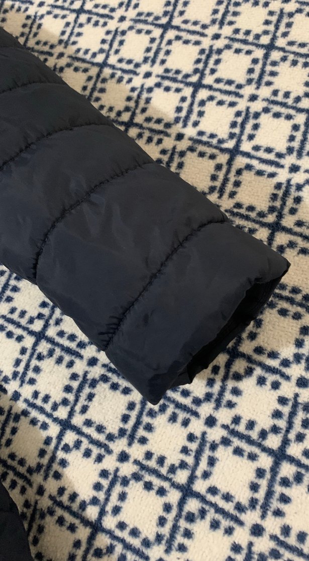 Lacivert Kapüşonlu Kadın Kışlık Mont - Görsel 4