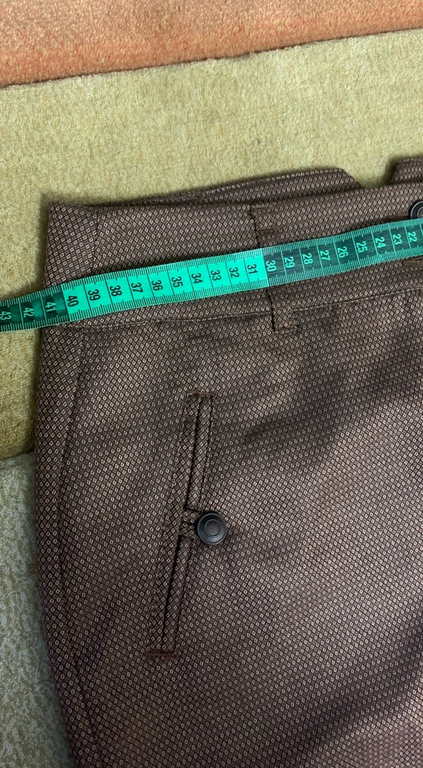 Düğmeli Kadın Kahverengi Desenli Kumaş Etek - Görsel 2