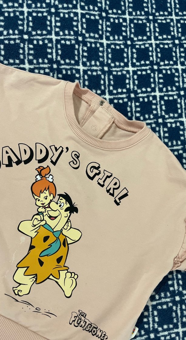 Kız Çocuk Pembe Baskılı Sweatshirt - Görsel 4