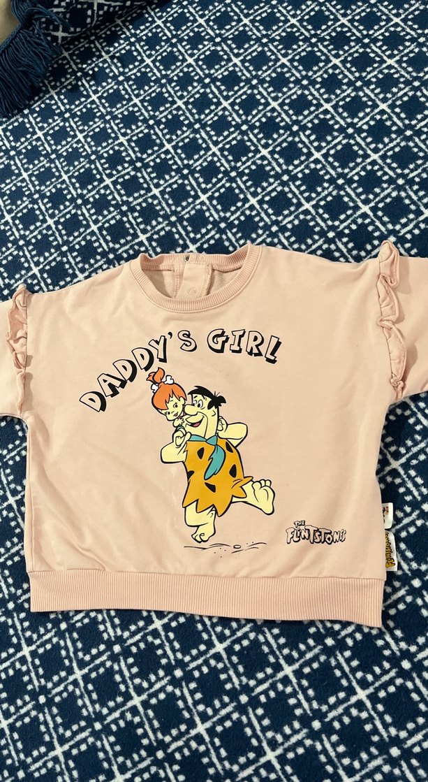 Kız Çocuk Pembe Baskılı Sweatshirt - Görsel 2