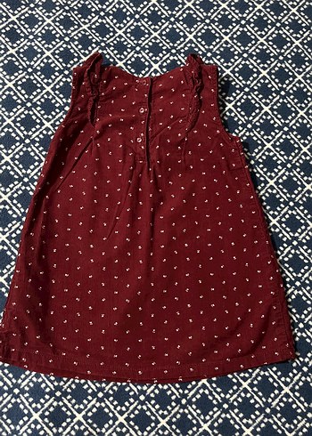 Bordo Kolsuz Kadife Kız Elbisesi - Görsel 5