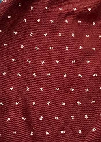 Bordo Kolsuz Kadife Kız Elbisesi - Görsel 2