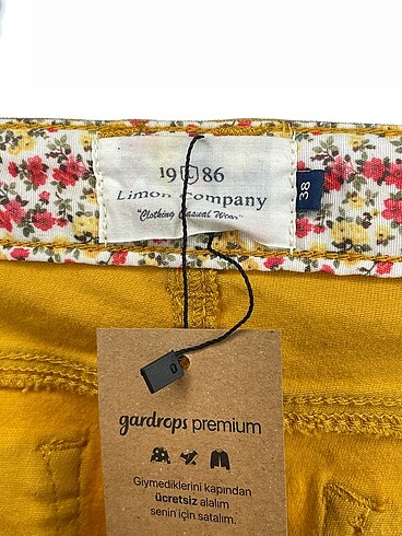 38 Beden sarı Renk Limon Company Jean / Kot %70 İndirimli.