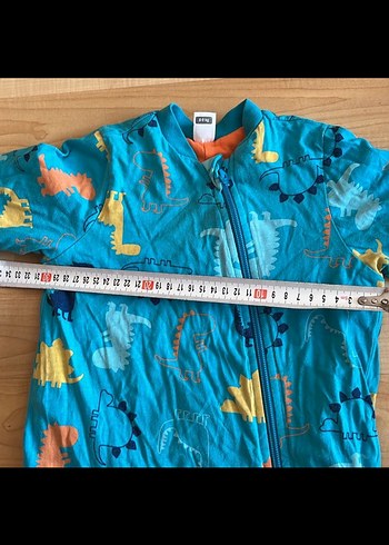 3-6 Ay Beden Erkek Çocuk Renkli Batik Desenli Tulum Pijama