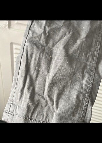 Gri Regular Fit Keten Erkek Pantolon - Görsel 2