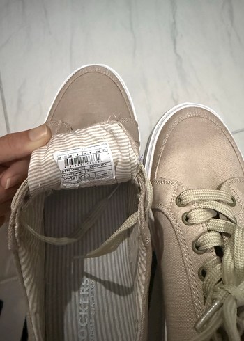 42 Beden ten rengi Renk Bej Bağcıklı Erkek Spor Ayakkabı Sneaker