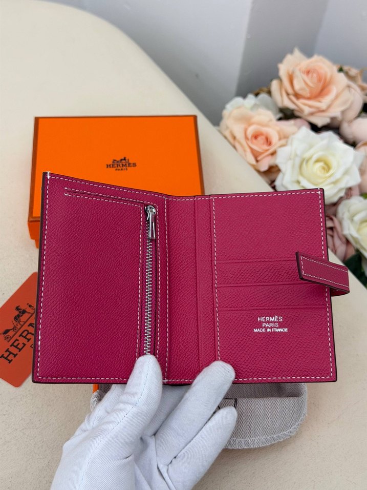 Hermes Fuchsia Mini Cüzdan — görsel 3/6