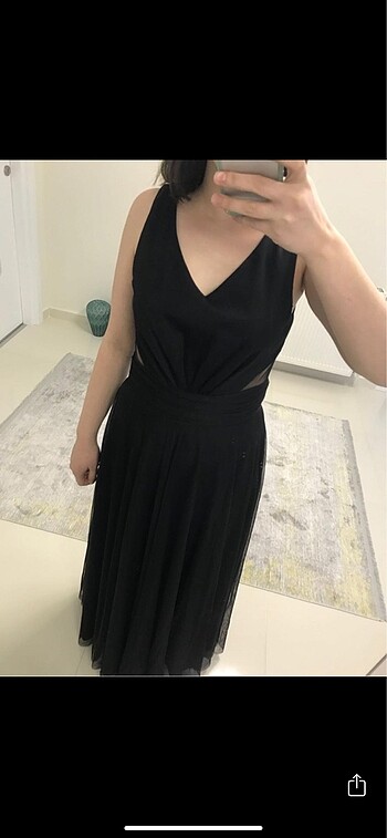 Siyah abiye elbise - Görsel 4