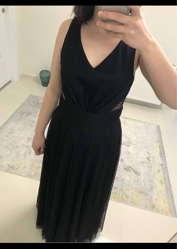 Siyah abiye elbise - Görsel 4