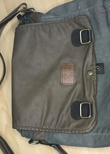 Old Cotton Cargo Kahverengi Baskili Erkek Omuz Cantasi