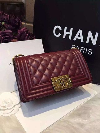 Chanel marka bordo çanta