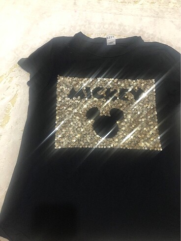 Mickey işlemeli bluz tişörtü