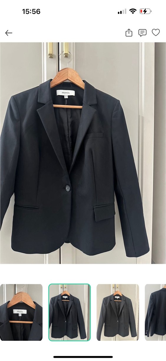 IPEKYOL Siyah Klasik Blazer Ceket — görsel 4/5