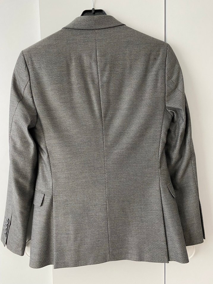 Düğmeli Gri Erkek takım elbise - Görsel 4