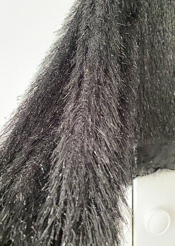 Gri Tüylü Kadın Uzun Kollu Bluz - Görsel 3