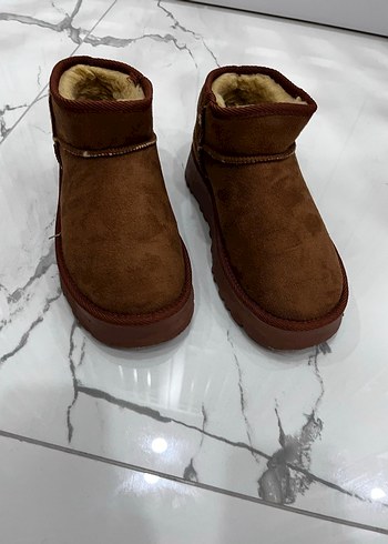 Kahverengi Süet Kürklü Kadın Dolgu Topuk Bot - Görsel 2