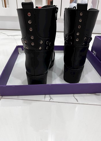 Kadın Siyah Goth Platform Topuklu Bot - Görsel 2