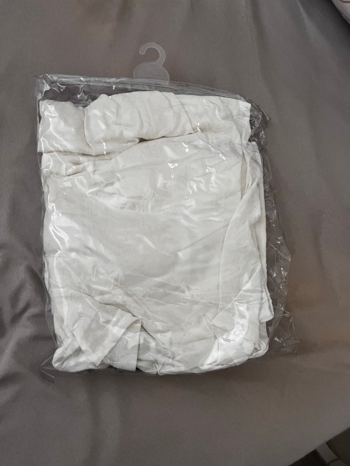 Beyaz Nakışlı lohusa pijama takımı - Görsel 2