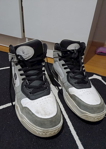 Lumberjack Sehir Stiline Uygun Gri Beyaz Bagcikli Sneaker