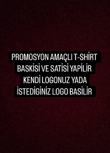 PROMOSYON BASKILI T-SHİRT 