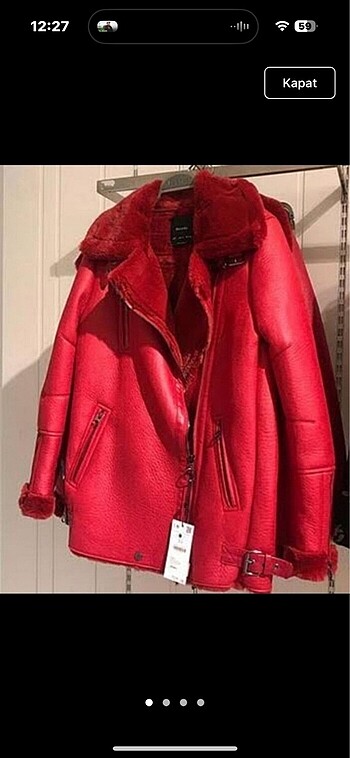 Kürklü biker ceket