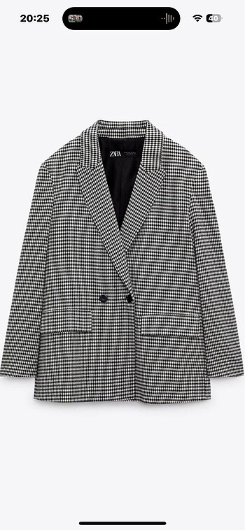 Kareli kaşe blazer