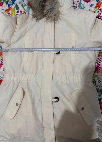 Beyaz Kürklü Kadın Kışlık Mont - Görsel 4