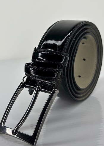 Diğer 3 5 Cm Kaliteli Siyah Rugan Erkek Kemeri