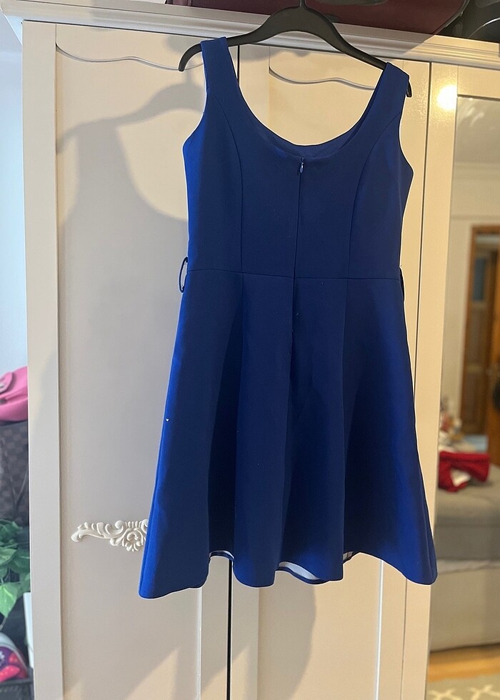 Saks mavisi Çan elbise - Görsel 2