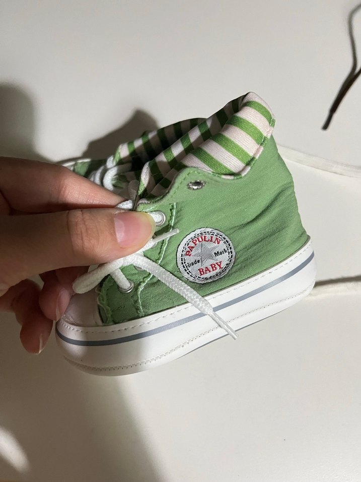 Erkek Bebek Yeşil Çizgili İlk Adım Ayakkabısı - Görsel 2