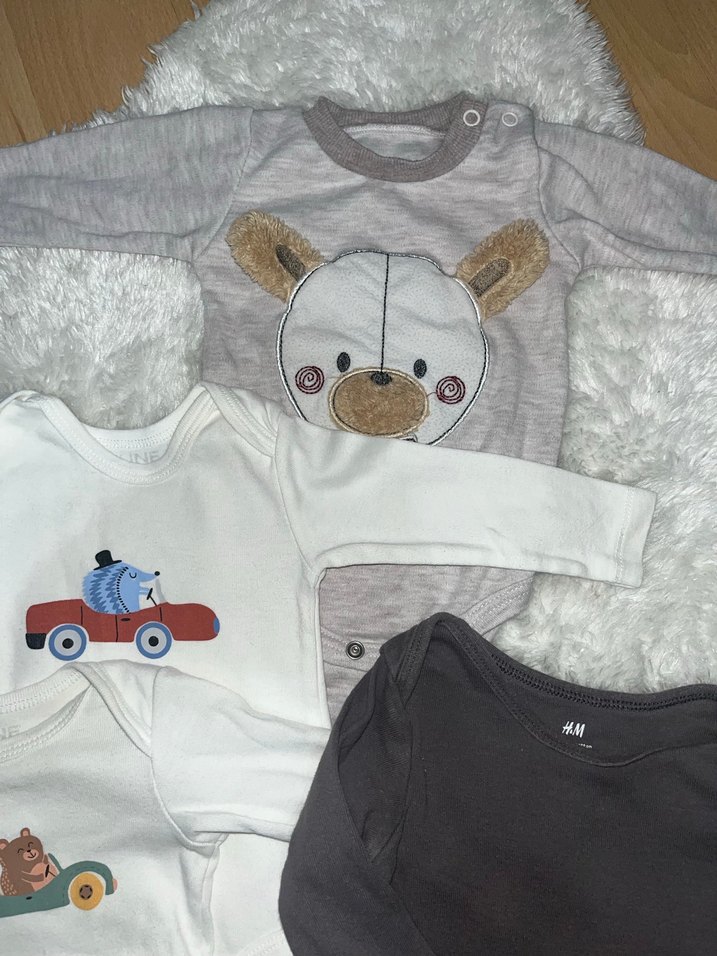 Uzun Kollu Gri Erkek Bebek Body - Görsel 2