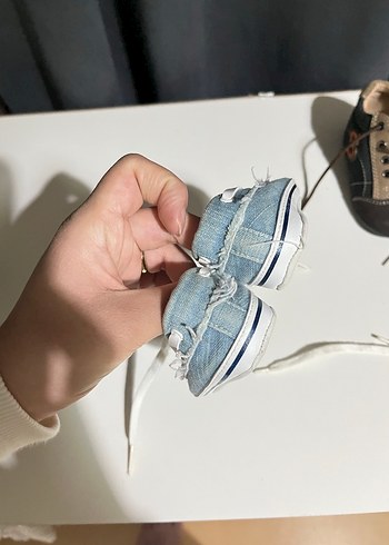 Kot Kumaş Erkek Bebek İlk Adım Ayakkabısı - Görsel 2